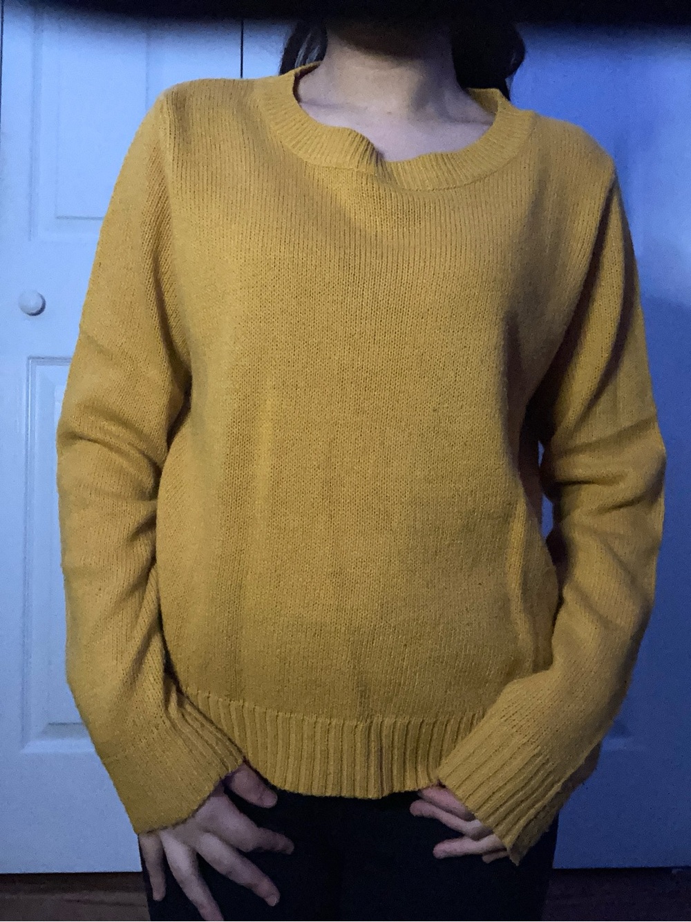 H&M Women's Mustard Yellow Crewneck Sweater